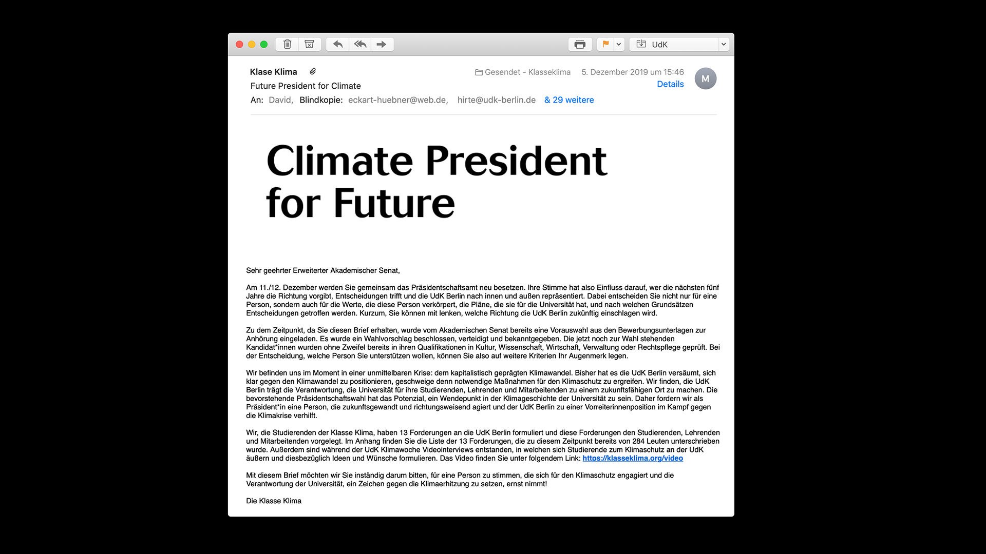 climatepresidentforfuture